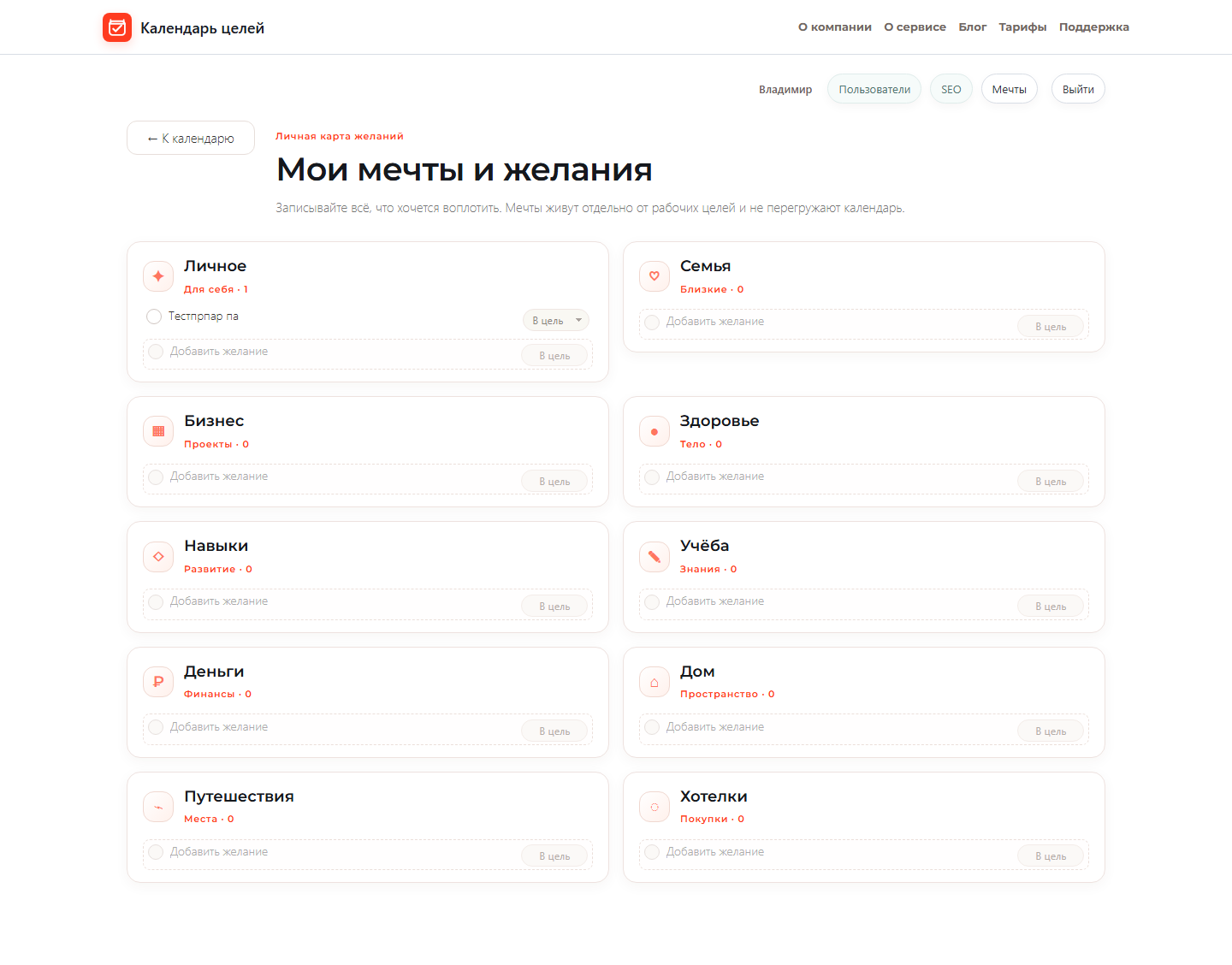 Мечты и желания на десктопе